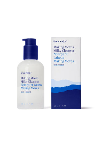 Ursa Major Milky Cleanser bottle and packaging on a white background