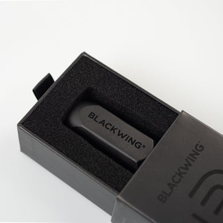 Blackwing pencil sharpener inside of packaging