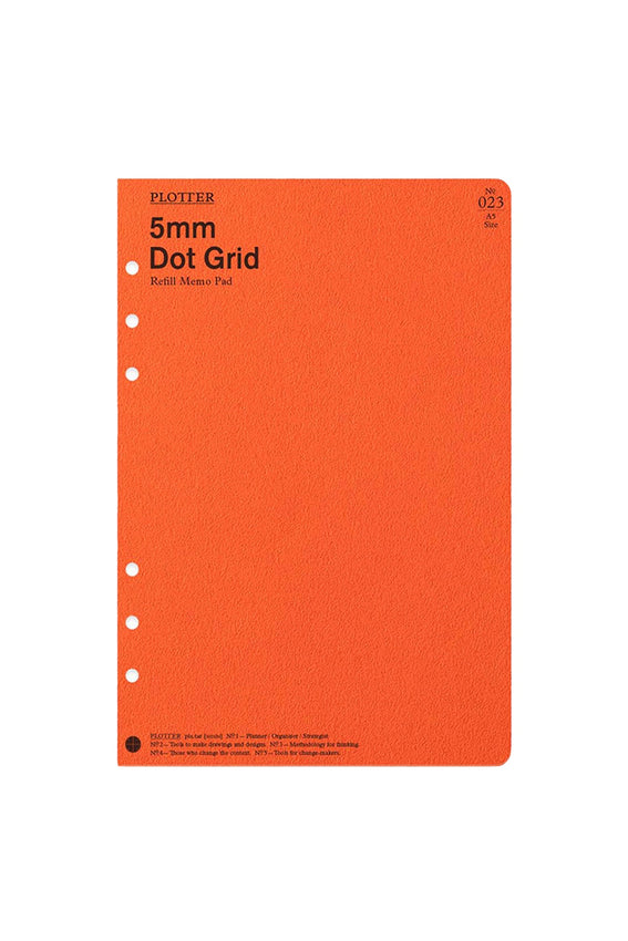 PLOTTER Refill Memo Pad 5mm Dot Grid A5 Size