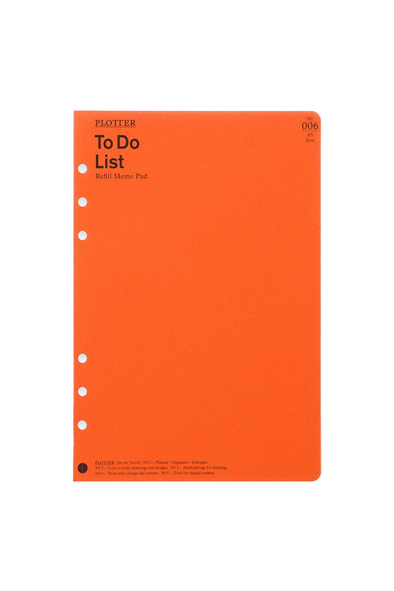 PLOTTER Refill Memo Pad To Do List A5 Size
