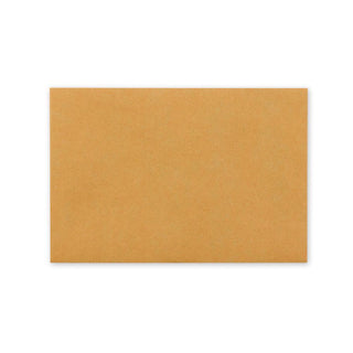 Orange kraft envelope laid flat