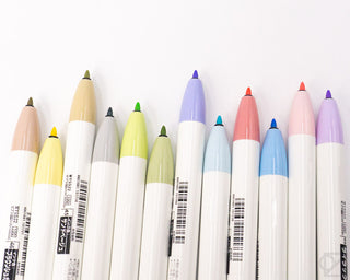 ZEBRA CLiCKART Retractable Marker Pen 12 Color Set Pale