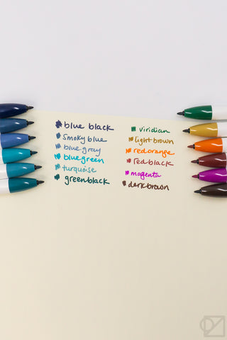 ZEBRA CLiCKART Retractable Marker Pen 12 Color Set Dark