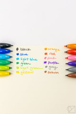 ZEBRA CLiCKART Retractable Marker Pen 12 Color Set Standard