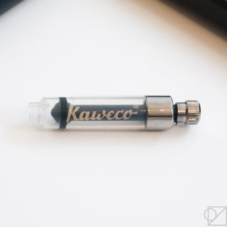 Kaweco Mini Converter close-up with black logo body and metal threaded end