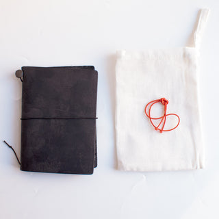 Midori Traveler's Notebook Leather Journal Black Passport Edition